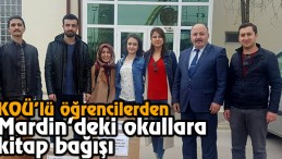KOÜ’ lü Öğrencilerden Mardin’deki Okullara Kitap Bağışı