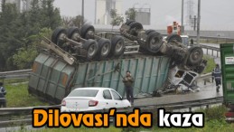 D-100’de Kamyon Devrildi