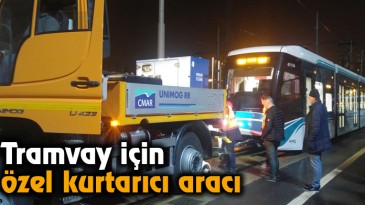 Tramvay için özel kurtarıcı aracı