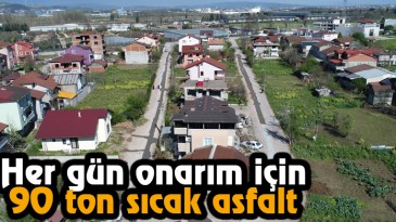 Her Gün Onarım İçin 90 Ton Sıcak Asfalt