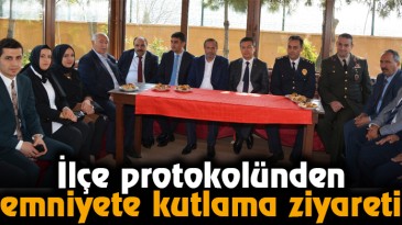 İlçe protokolünden emniyete kutlama ziyareti