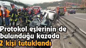 Bir kişinin öldüğü, 11 kişinin yaralandığı kazada 2 tutuklama