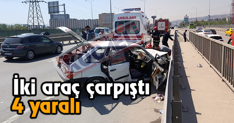 D-100’de kaza; 4 yaralı