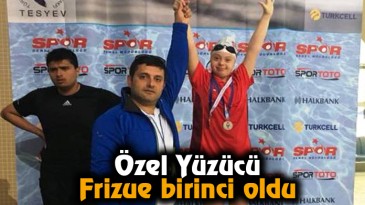 Özel Yüzücü Frizue Birinci Oldu