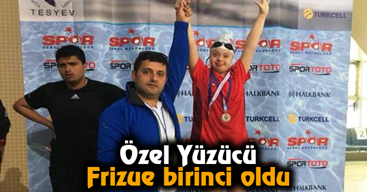 Özel Yüzücü Frizue Birinci Oldu