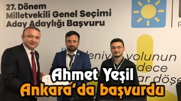 Ahmet Yeşil aday adayı