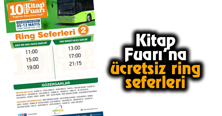 Kitap Fuarı’na ücretsiz ring seferleri