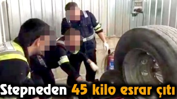 Stepneden 45 kilo esrar çıtı