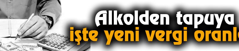 Alkolden tapuya işte yeni vergi oranları