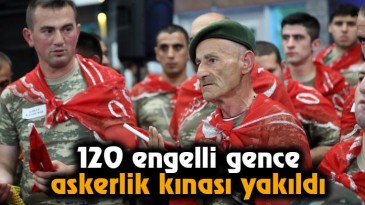 120 engelli gence askerlik kınası yakıldı
