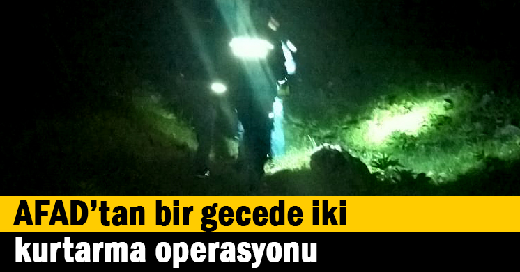 Bir gecede iki kurtarma operasyonu