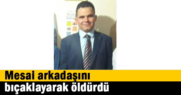 Mesai arkadaşını bıçaklayarak öldürdü