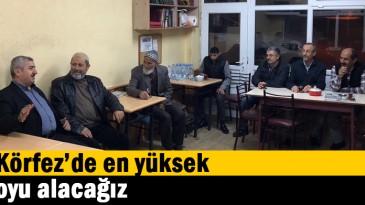 Körfez’de en yüksek oyu alacağız