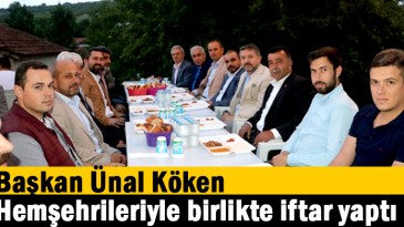 Başkan Ünal Köken, Hemşehrileriyle Birlikte İftar Yaptı