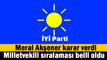 İşte İYİ Parti’nin listesi