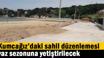 Kumcağız’daki sahil düzenlemesi yaz sezonuna yetiştirilecek