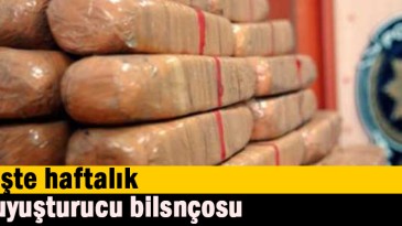 İşte haftalık uyuşturucu bilsnçosu