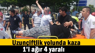 Kamyonet otomobille çarpıştı