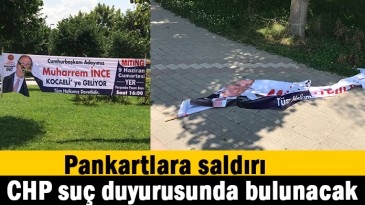 Pankartlara saldırı