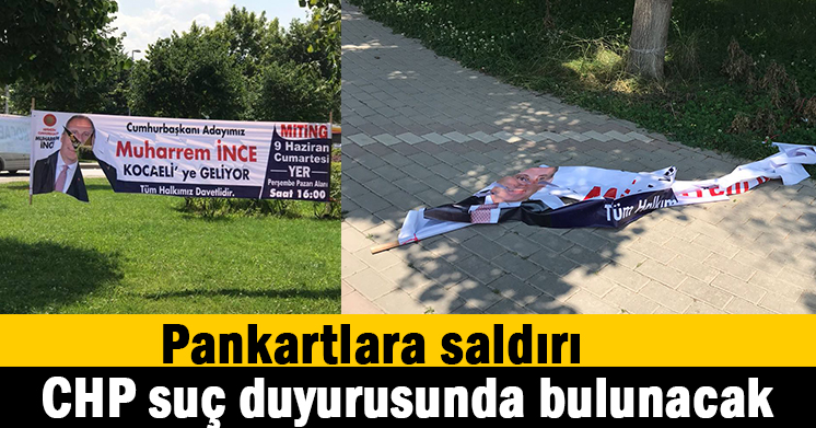 Pankartlara saldırı