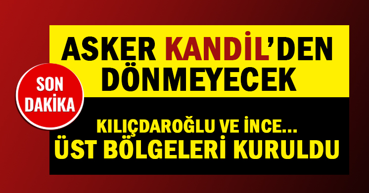 Bomba açıklama! TSK Kandil’den dönmeyecek