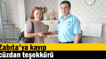 Zabıta’ya kayıp cüzdan teşekkürü
