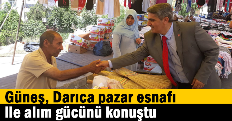 Güneş, Darıca pazar esnafı ile alım gücünü konuştu