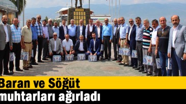 Baran ve Söğüt muhtarları ağırladı