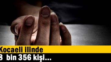 Kocaeli ilinde 8  bin 356 kişi…