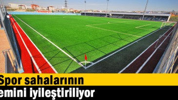 Spor sahalarının zemini iyileştiriliyor