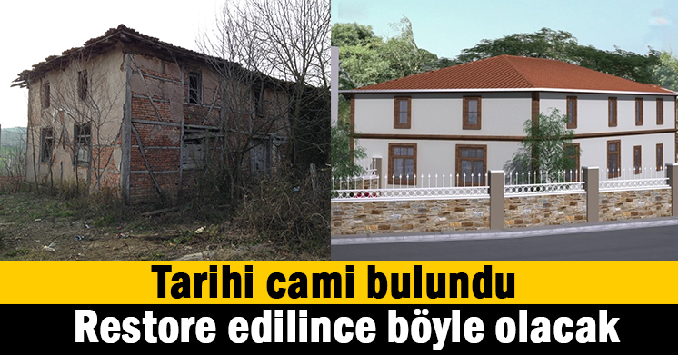 Tarihi cami restore ediliyor