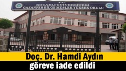 Doç. Dr. Aydın göreve iade edildi