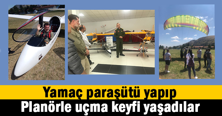 Darıcalı gençler Yamaç Paraşütü yapıp planöre bindiler
