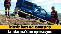 Üçtepeler’de izinsiz kazı yapmışlar