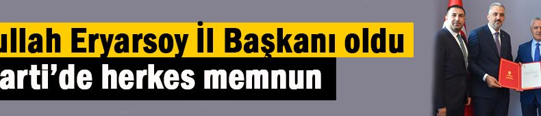 Abdullah Eryarsoy belgeyi aldı