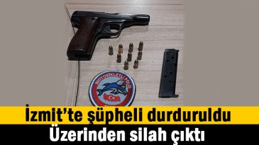 Şüpheliden ruhsatsız silah çıktı