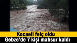 Gebze’de 10 kişi mahsur kaldı