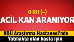 Acil kana ihtiyaç var
