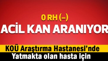 Acil kana ihtiyaç var