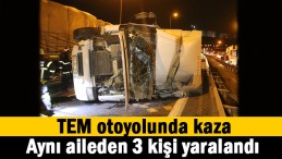 TIR otomobile çarptı; 3 yaralı