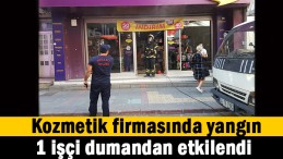 Kozmetik firmasında yangın