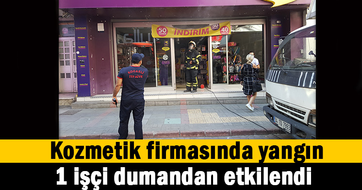 Kozmetik firmasında yangın