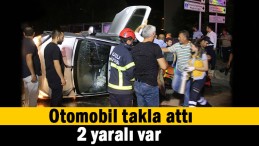 Otomobil takla attı; 2 yaralı