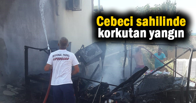 Sahilde yangın