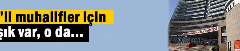 Muhaliflerin önündeki tek şık