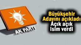 Büyükşehir için isim verdi