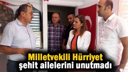 Şehit ailelerini unutmadı