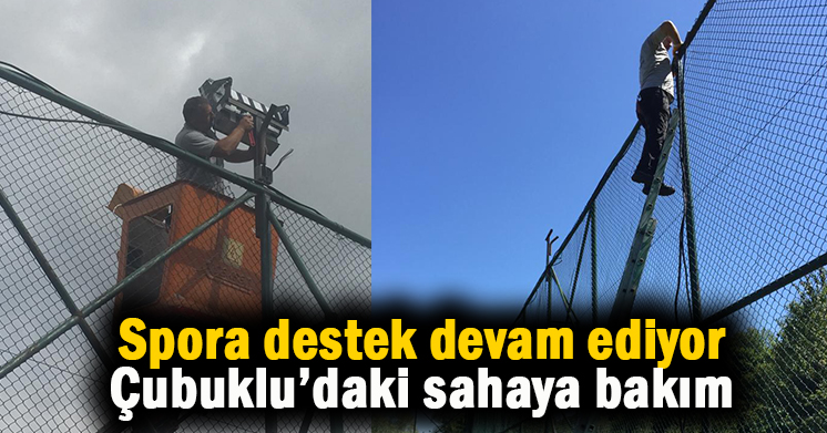 Çubuklu spor sahasına bakım