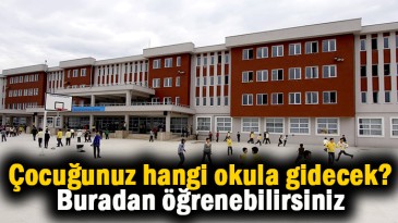 Çocuğunuzun hangi okula gideceğini buradan öğrenin