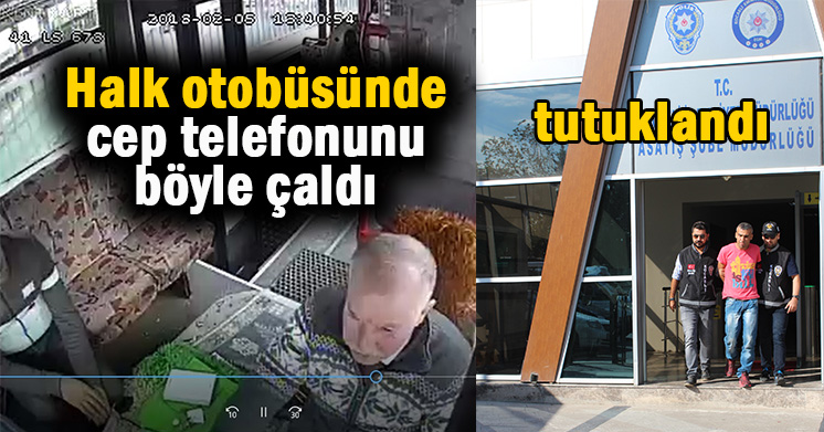 Halk otobüsünde hırsızlık
